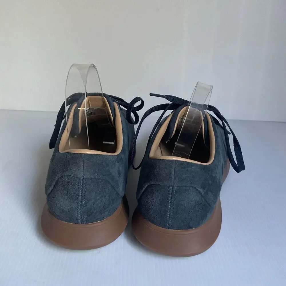 Under Armour Suede Sneakers Blue Gum Sole Casual Shoes Size 9.5